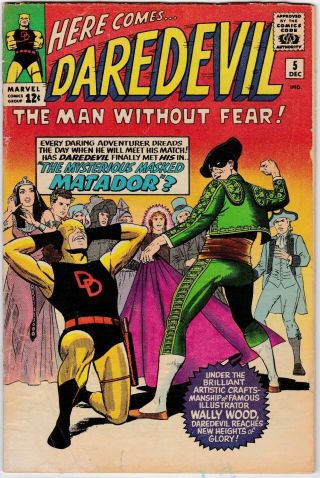Daredevil 5 1964 6.  0 Fn 1st App Of The Matador 1964 Marvel L@@k