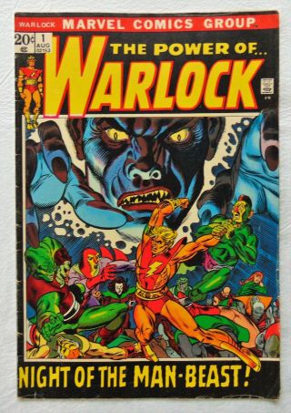 Vintage 1 Marvel Comics Group,  The Power Of.  Warlock " Night Of The Man - Beast "