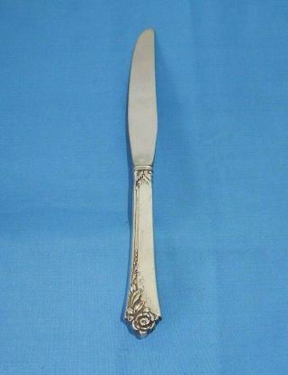 Oneida Sterling Silver Damask Rose Dinner Knife 8 7/8 " Stainless Blade