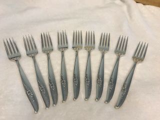 Vintage Oneida Nobility Plate Magic Moment Dinner Forks 1958