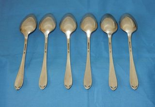 Rogers International Silver Silverplate Lovelace 1936 Oval Place Soup Spoons - 6 5