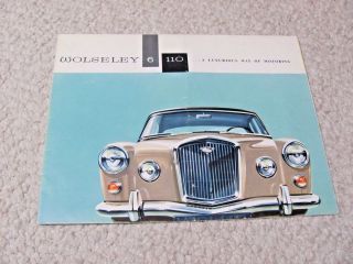 1961 Wolseley 6 - 110 (uk) Sales Brochure