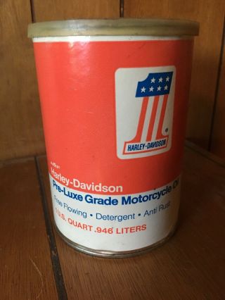 Vintage Harley Davidson Motorcycle Oil Can Amf Pre - Luxe