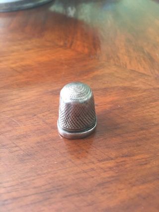 Solid Silver Thimble Chester 1892
