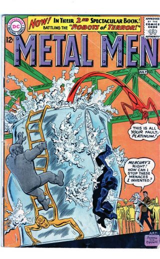 Metal Men 2 Dc 1 Book 1st Robots Of Terror Robert Kanigher & Ross Andru -