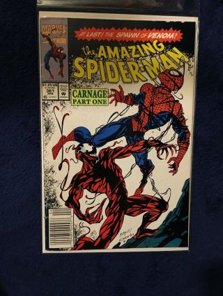 The Spiderman 361 1st Cameo & Full Appearance Of Carnage Newsstand Rare