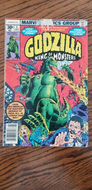 Godzilla King Of Monsters 1 (aug 1977,  Marvel)