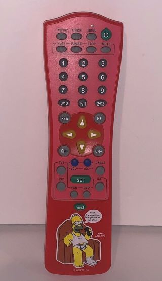 The Simpsons 2003 Homer Simpson Talking TV VCR DVD Remote Control 2