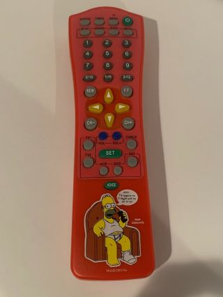 The Simpsons 2003 Homer Simpson Talking TV VCR DVD Remote Control 5