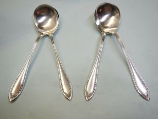 4 Sheraton Round Bowl Soup Spoons - Elegant/classic 1910 Community Finest