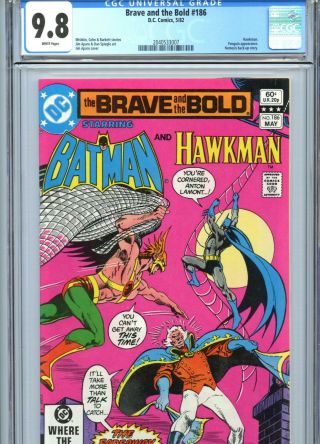 Brave And The Bold 186 Cgc 9.  8 White Pages Batman Hawkman Dc Comics 1982