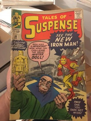 Tales Of Suspense 48 Marvel Comics Silver Age 1st App Iron Man Red & Gold Armor