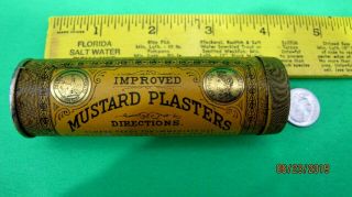 Vintage Medicine Plaster Tins Seabury & Johnson Mustard Plaster Collectible Tin