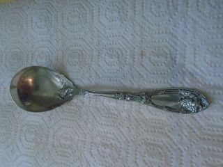 1881 Rogers A1 Large Silver Plated Serving Spoon - Grape Pattern.  VTG 1904. 2