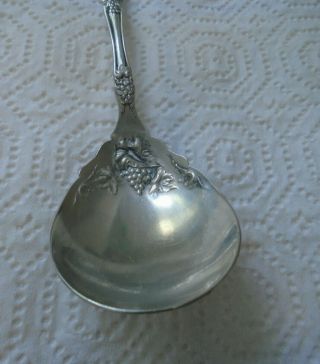 1881 Rogers A1 Large Silver Plated Serving Spoon - Grape Pattern.  VTG 1904. 4