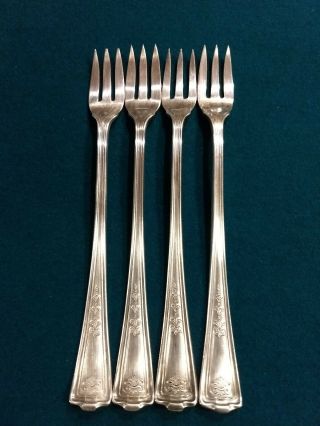 Vintage Wm.  Rogers Mfg Co.  Silverplate 4 Pc Cocktail Fork