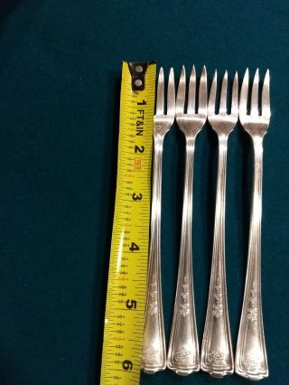 Vintage Wm.  Rogers MFG Co.  Silverplate 4 pc cocktail fork 2