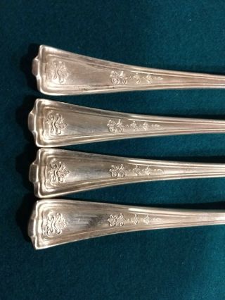 Vintage Wm.  Rogers MFG Co.  Silverplate 4 pc cocktail fork 3