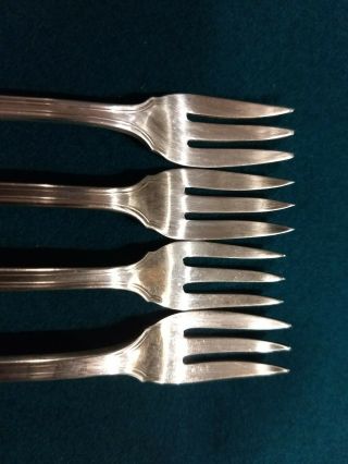 Vintage Wm.  Rogers MFG Co.  Silverplate 4 pc cocktail fork 4