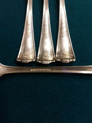 Vintage Wm.  Rogers MFG Co.  Silverplate 4 pc cocktail fork 5