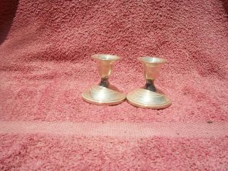Vintage Sterling Silver Weighted Candle Holders 303 Total Grams 259