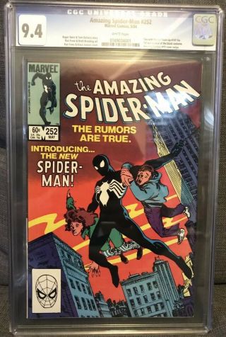 Spiderman 252 Cgc 9.  4 White Pages First Black Costume