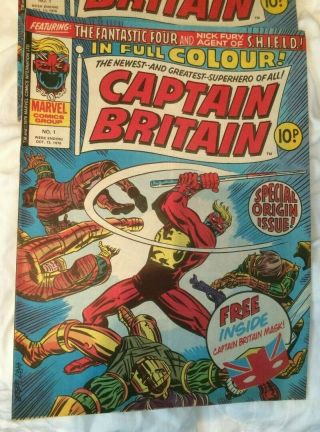 Rare Captain Britain No 1 Uk Weekly Speical Origin Issue 13th Oct 1976