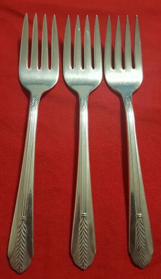 " Allure " Pattern By Wm Rogers Mfg Co.  Silverplate Salad Forks
