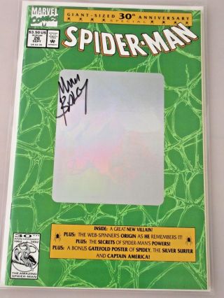 Spider - Man 26 30th Anniversary Hologram Signed Mark Bagley