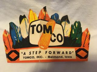 Tomco Seed Corn Advertising Elastic Indian Head Dress,  Great Graphics