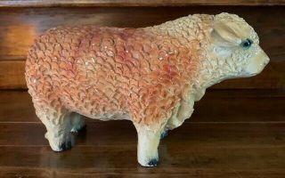 Chalkware Bull Bank - Vintage - Old Toys - Farm Décor - Hereford