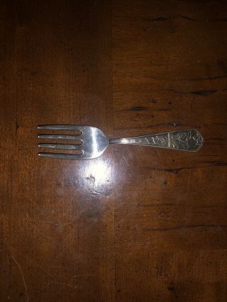 " Little Boy Blue " By Anchor Rogers Sterling Silver Baby Fork No Monogram