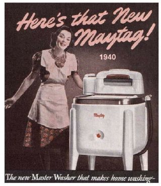 1940 Vintage Maytag Ringer Washer Refrigerator / Tool Box Magnet