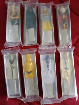 2012 General Mills Star Wars Phantom Menace Pens.  Complete Set Of 8 Mip.
