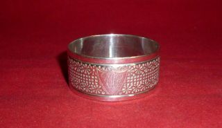 Chased Decorated Silver Napkin Ring,  Henry Griffith & Sons Ltd,  Chester 1899