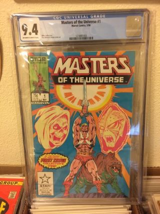 He - Man Masters Of The Universe 1 - Marvel Star Comics - 9.  4 Cgc Near