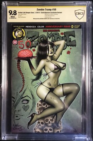 Zombie Tramp 50 Comicxposure Nathan Szerdy Variant Cbcs 9.  8 Signed With Remark