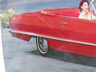 1963 Chevrolet Impala Convertible Dealership Advertising Post Card 55 2