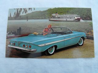1961 Chevrolet Impala Convertible Dealership Advertising Post Card 54