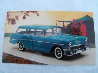 1956 Chevrolet " Two - Ten " Townsman Dealership Advertising Post Card 50