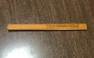 Vintage Carpenters Pencil Charles Harbaugh Lumber Co.  Twin Lakes Wisconsin