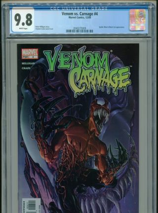 2004 Marvel Venom Vs.  Carnage 4 1st Toxin Cover Cgc 9.  8 White Box14