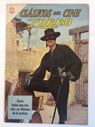 1964 Spanish Comics Clasicos Del Cine 123 El Zorro Editor Novaro Mexico EspaÑol