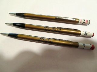 3 Vintage Kendall Gt - 1 Racing Oil Advertising Mechanical Pencils 1960s - Rare