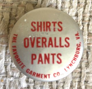 Vintage Advertising Ruler The Big Favorite Overalls Pants Lynchburg Va Read