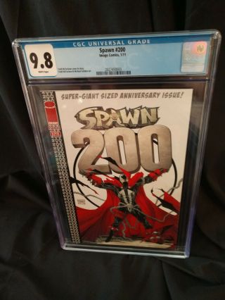 Cgc 9.  8 Spawn 200 - Todd Mcfarlane Cover - White Pages/new Case