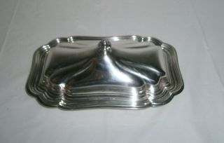 International Silver Co Chadwick Silverplate Covered Butter Dish W/ Glass Liner