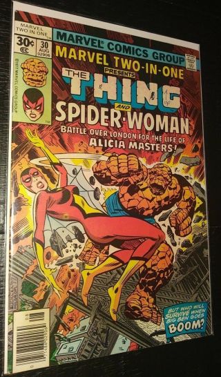 1977 Marvel Two - N - One The Thing & Spider - Woman 30 Comic Book Bag/board