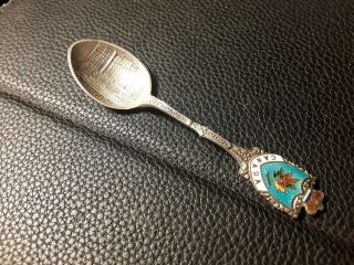 Canadian Sterling Silver & Enamel Souvenir Spoon: King Edward Hotel,  Toronto