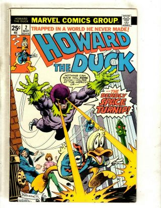 Howard The Duck 2 Vf Marvel Comic Book Signed By Frank Brunner Turnip J371
